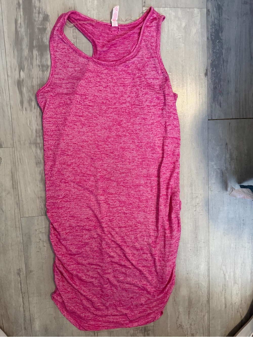 Betsey Johnson Heathered Hot Pink Racerback Tank Dress